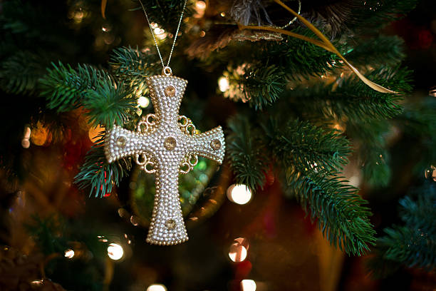 istock Cross Christmas Tree Ornament 462603455