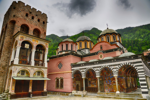 Rila Monastery.The largest Orthodox monastery in Bulgaria.HDR image