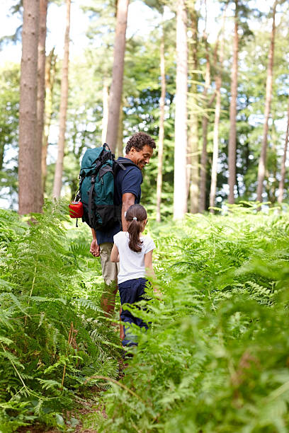 istock Father and daughter hiking together 462613161