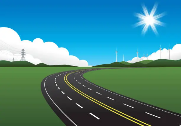 Vector illustration of Highway