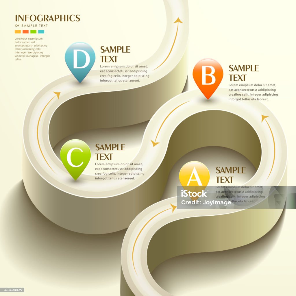 Sample Text Popping Up On 3d Abstract Flowchart Stock Illustration ...