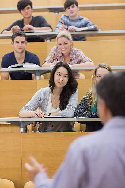 istock Teacher talking in a lecture hall to the class 462642131