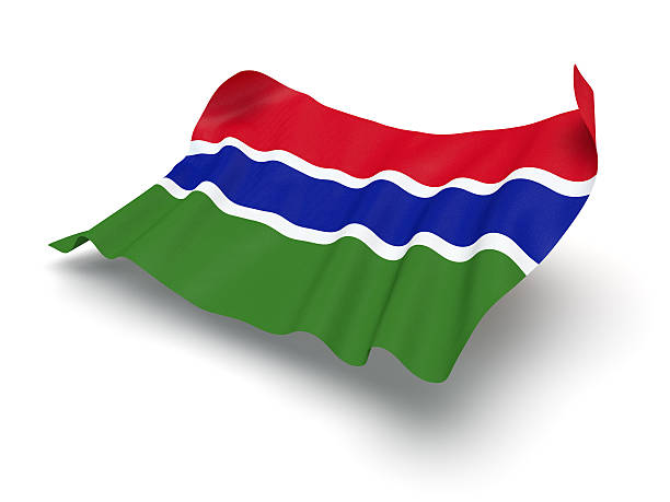 Flag of the Republic of the Gambia with clipping path. CG-image.