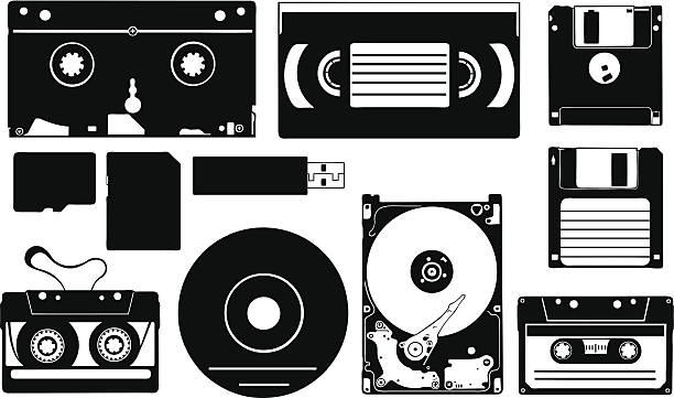 urządzenia pamięci - buffer storage stock illustrations