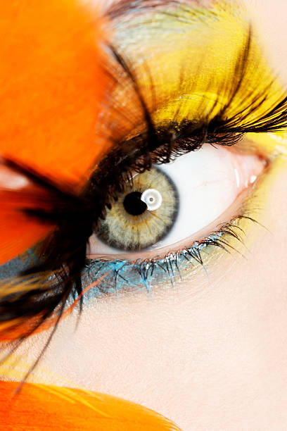 istock Beautiful woman with abstract make up. 462662649