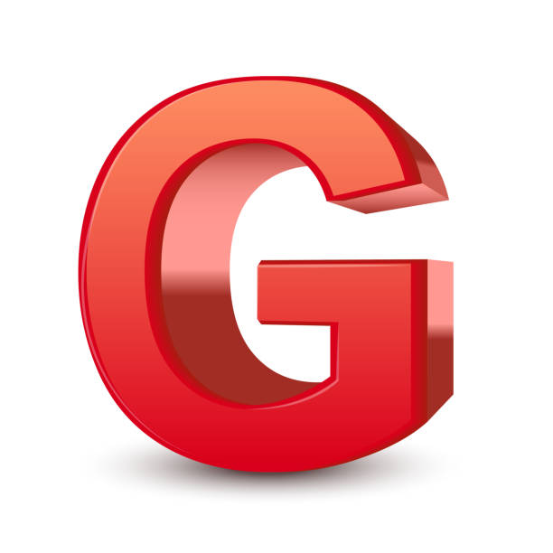 3 d 알파벳 g - alphabet white background letter g three dimensional shape stock illustrations
