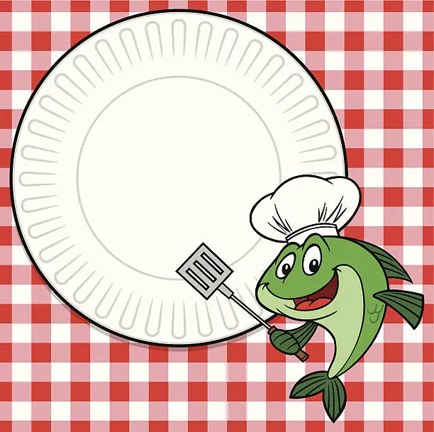 Vector illustration of Fish Cookout Invite