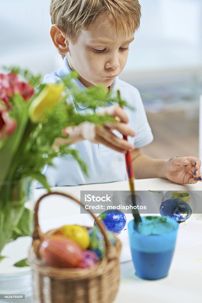 Pâques art de classe - Photo de 4-5 ans libre de droits