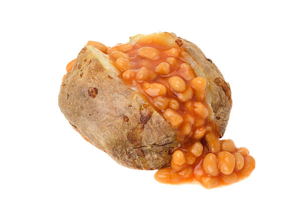 istock Jacket potato filled with baked beans 462676085