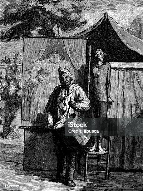 Antique Illustration Of Clowns Stock Illustration - Download Image Now - Circus, Clown, Drum - Percussion Instrument