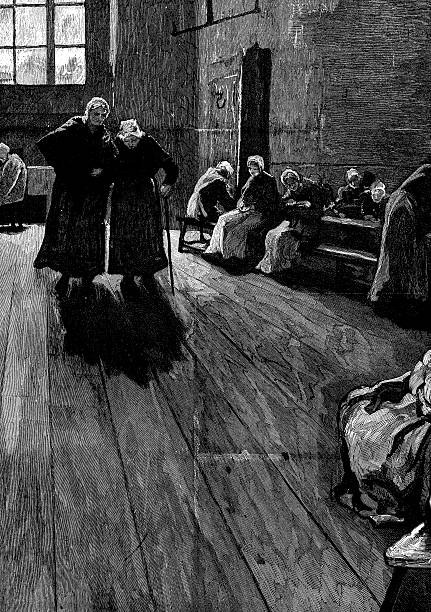 istock Antique illustration of elderly women 462677185