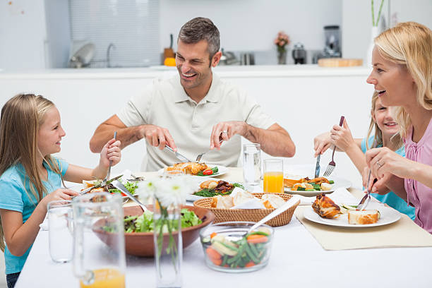 istock Beautiful family eating together 462679371
