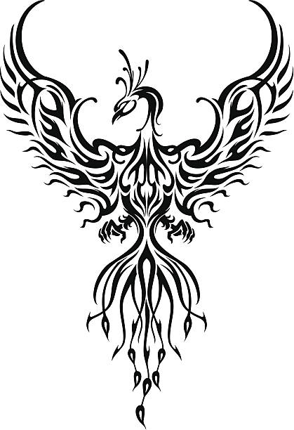 Phoenix Bird Tattoo Stock Illustration - Download Image Now - Phoenix -  Mythical Bird, Tattoo, Indigenous Culture - iStock