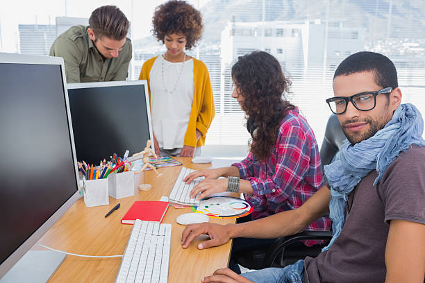 istock Group of creative business team together 462680953