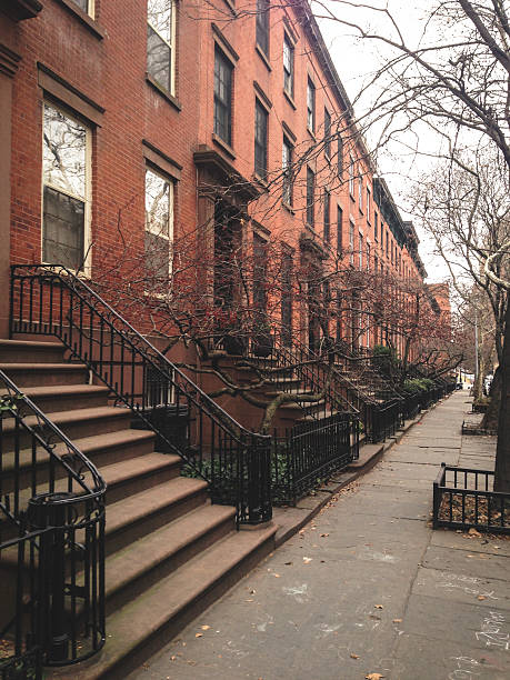 istock Brooklyn brownstones - residential district 462681819