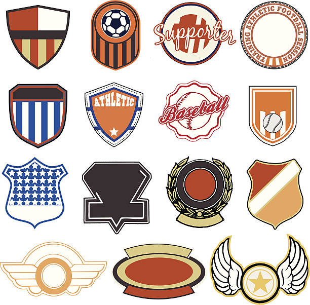 Sport badges vector art illustration