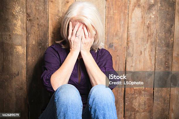 Sad Senior Depress Stock Photo - Download Image Now - Adult, Depression - Sadness, Horizontal