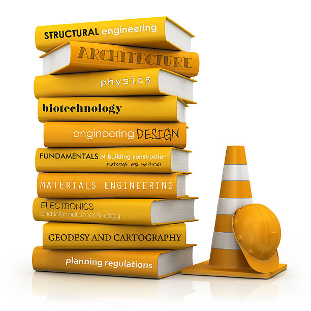 Row of Books on the Building Subjects