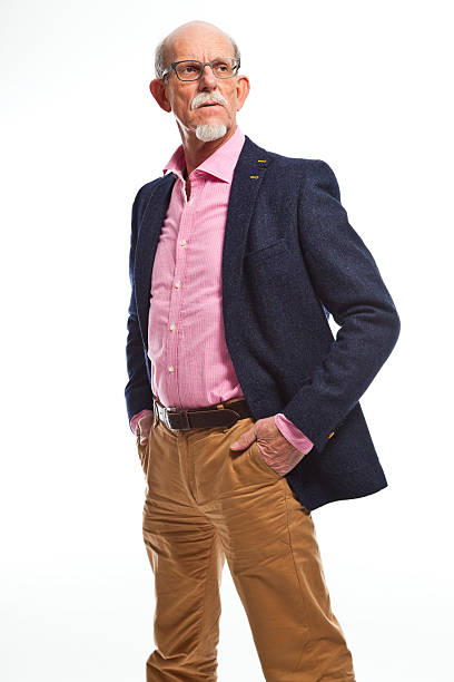 istock Serious well dressed senior man with glasses. Isolated. 462719149