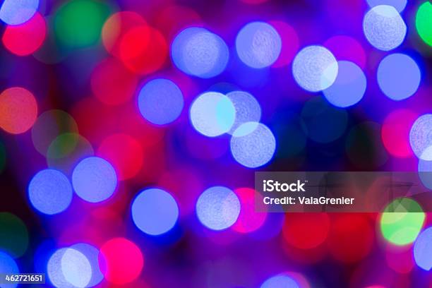 Layered Defocused Christmas Rope Lights Stock Photo - Download Image Now - Abstract, Backgrounds, Blue