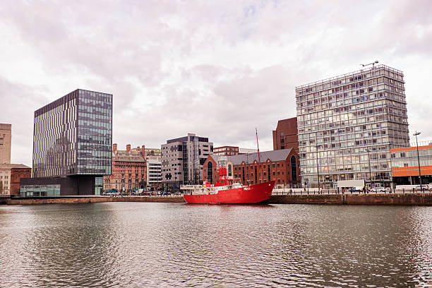 istock Red Ship Docked in Liverpool 462721691