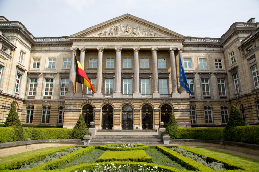 The Belgian Federal Parliament sits in the Palace of the Nation in Brussels - Belgium