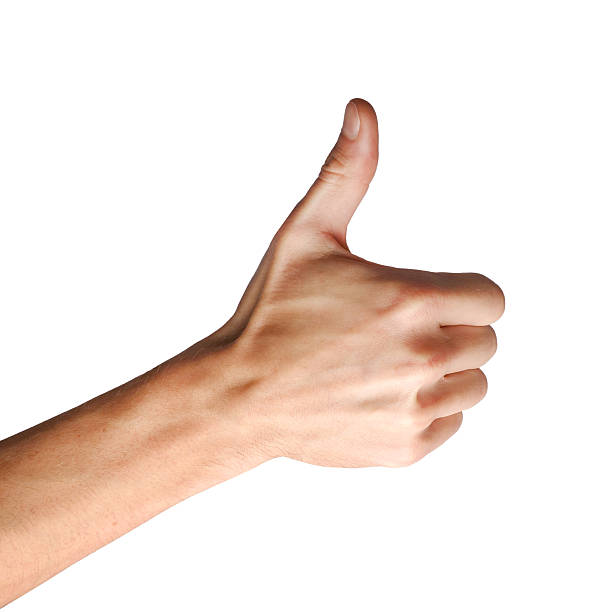 Hand gestures - showing thumbs up, well done, congratulation or good luck