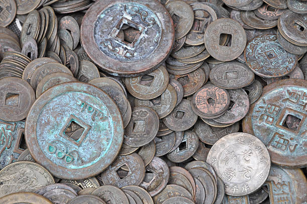 Currency rates changes. Abstract idea of money - growth and inflation. Selective focus image.