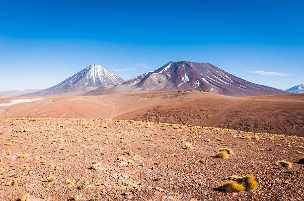 바다의 Licancabur 및 Juriques 스톡 사진