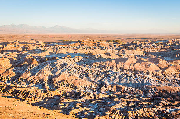 Moon vista al valle de Atacama - foto de stock