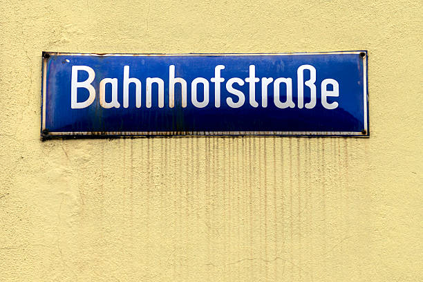 istock Banhofstrabe street sign 462765011