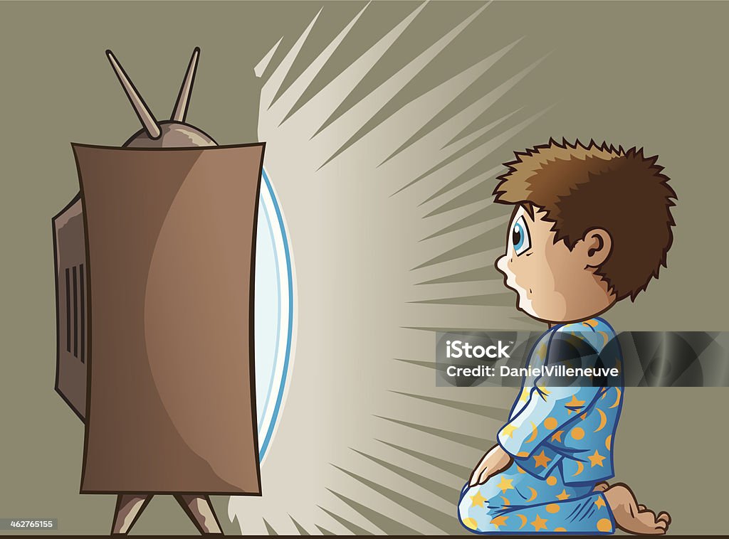 Ilustración de Niño Viendo Tv y más Vectores Libres de Derechos de Mirar la  televisión - Mirar la televisión, Niño, Mirar fijamente - iStock