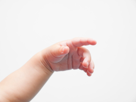 baby hand showing