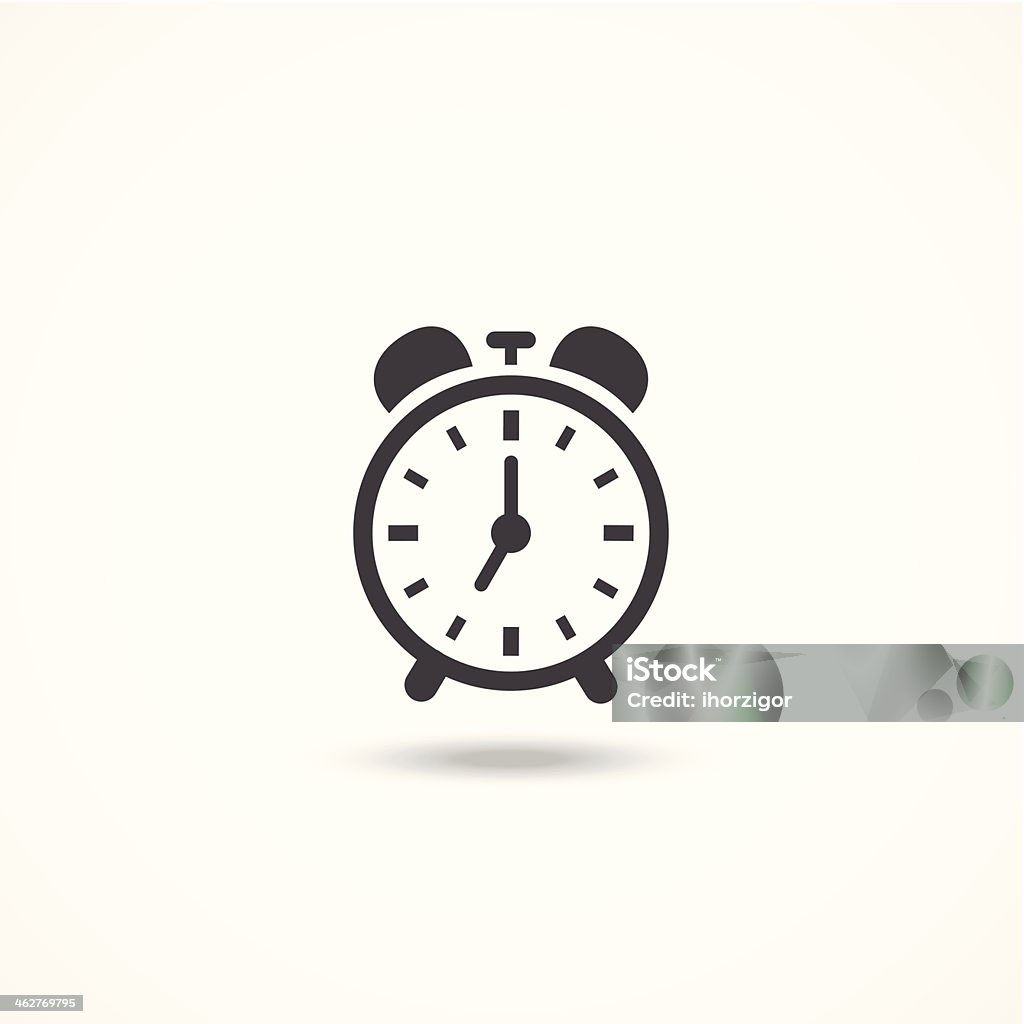 Icono de reloj - arte vectorial de Despertador libre de derechos