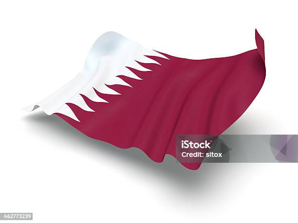 Hovering Flag Of Qatar Stock Photo - Download Image Now - Flag, Qatar, Qatari Flag