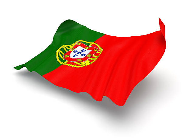Flag of Portugal with clipping path. CG-image.