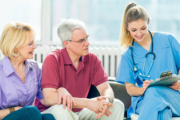 istock Senior people consulting in clinic 462778417