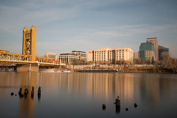 istock Sacramento California skyline with tower bridge and river in view 462779281