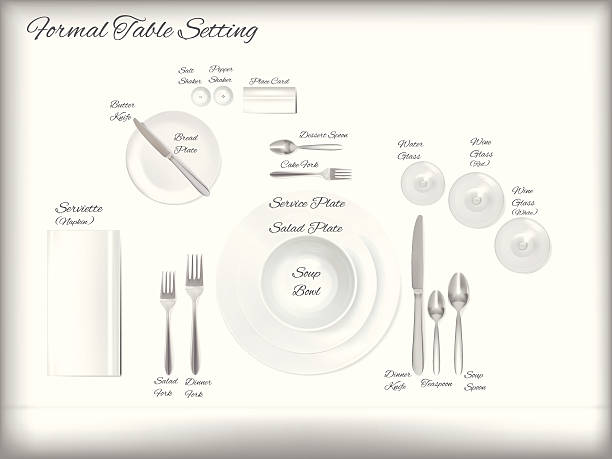 Table Setting Material Names 100+ Table Name Card Stock Illustrations, Royalty-Free Vector Graphics ...