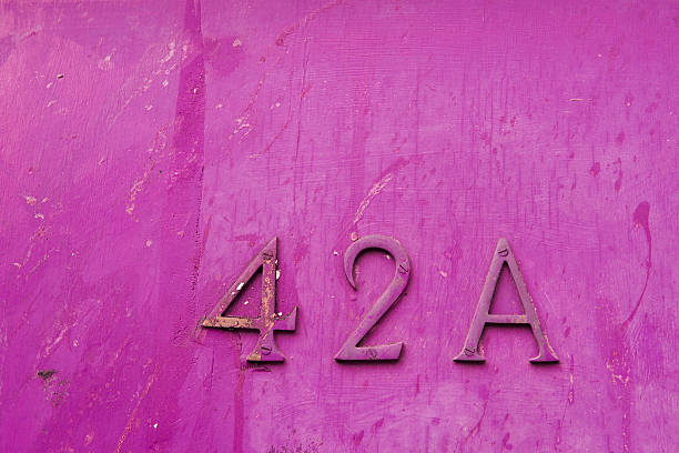 istock Number 42 Letter A on Pink Texture 462784449