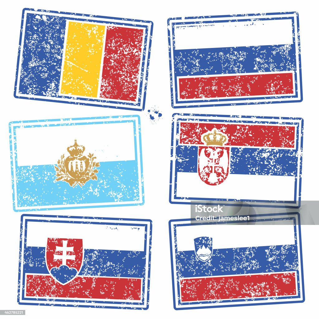 Stempel Flags - Lizenzfrei Designelement Vektorgrafik