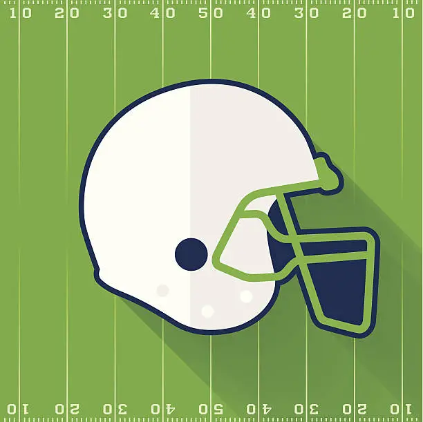 Vector illustration of Football Helmet