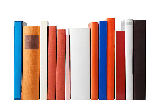 Blank books on white Blank books isolated on white (clipping path) rows of books stock pictures, royalty-free photos & images