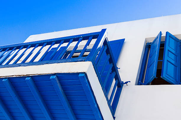 istock Blue  front house in Mykonos, Greece 462786973