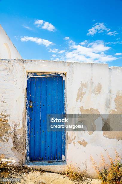 Blue Door Mykonos Greece Stock Photo - Download Image Now - Aegean Islands, Architrave, Blue