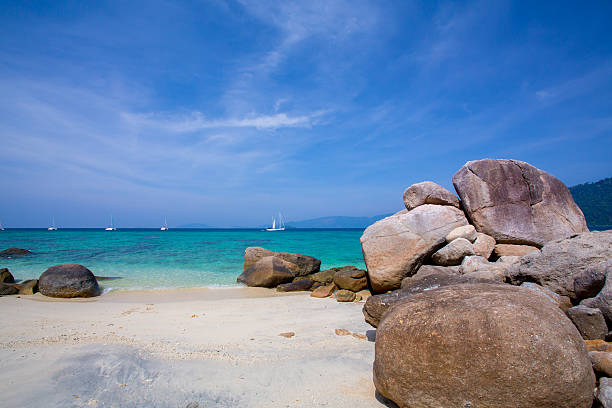 istock Rocks , sea and blue sky - Lipe island Thailand 462792843