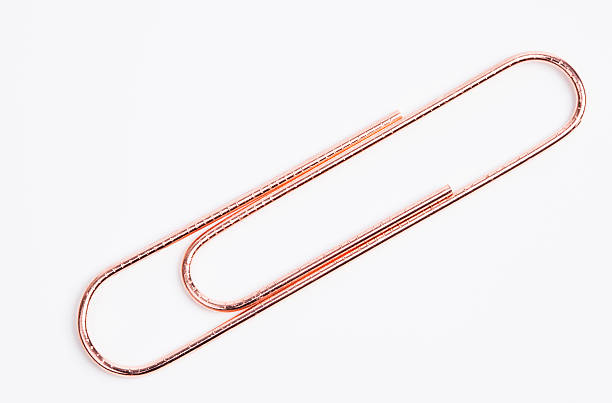 Paper clip on white background stock photo