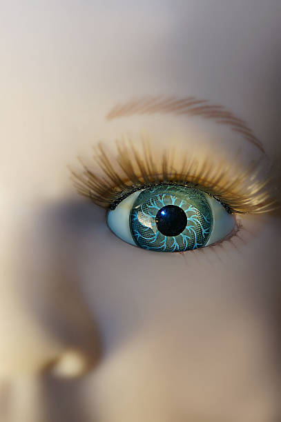 istock Vintage Porcelain doll, close up eyes 462798823