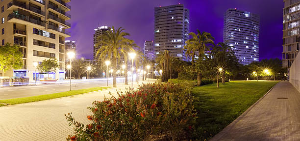 istock Night view of skyscrapers area. Barcelona 462799395