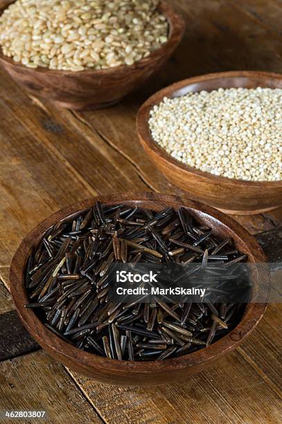 Brown Rice And Quinoa Stock Photo - Download Image Now - Bowl, Brown Rice, Bunch